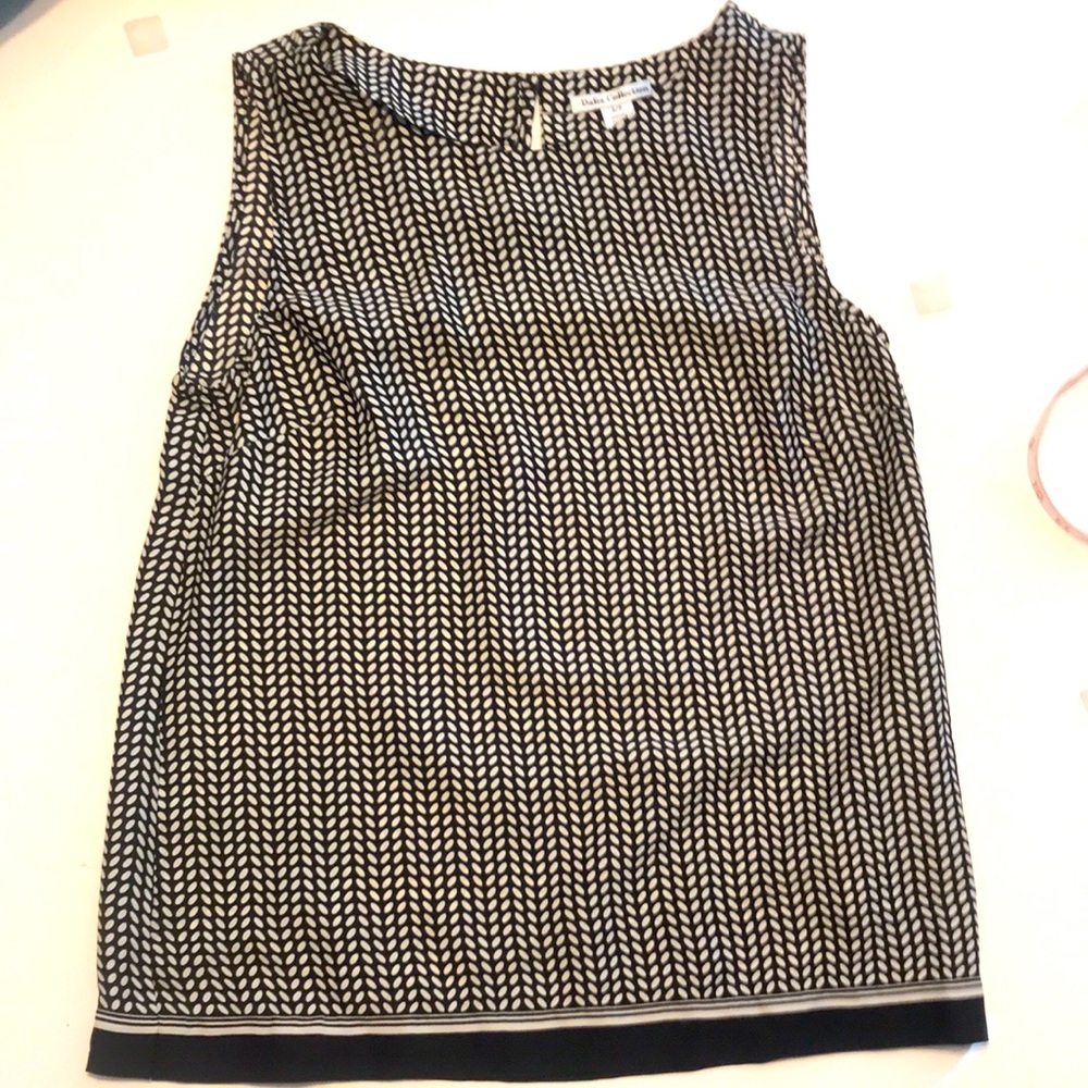 Dalia Collection tank black and white size small